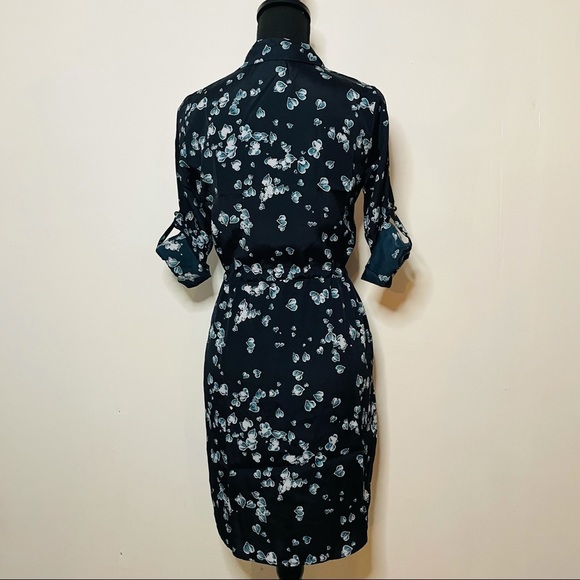 Maison Jules Blue Floral Long Sleeve Dress - Picture 9 of 11